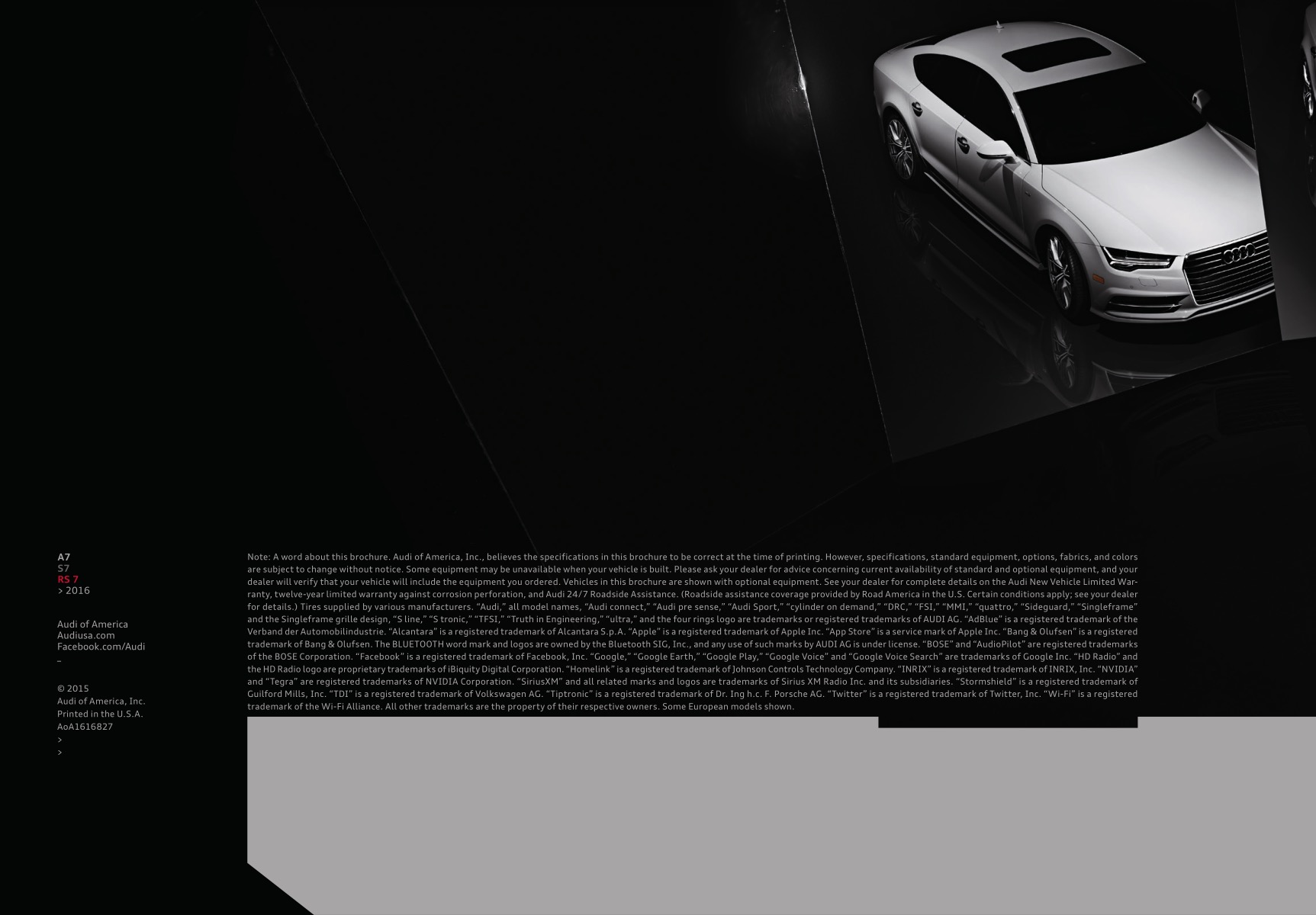 2016 Audi A7 Brochure Page 6